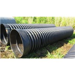 Qty 2 Black Culvert Pipes 16' Length, 36" Dia.