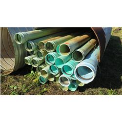 Approx. 27 Blue PVC Pipes 20'5" Length (varying diameters: 6', 6'5", 9")