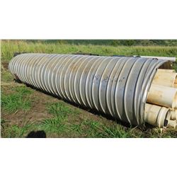 Qty 1 Culvert Metal Pipe 19'7" Length, 54" Dia. (has hole on one side, see pictures)