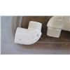 Image 2 : Contents of Tub: White PVC Elbows, Approx. Qty 18