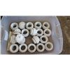 Image 1 : Contents of Tub: White PVC Couplers, Approx. Qty 20