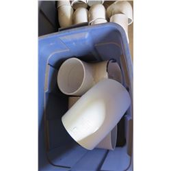 Contents of Tub: 6" White PVC Elbows