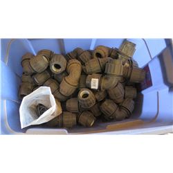 Contents of Tub: Black PVC Elbow Fittings