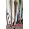 Image 1 : 2 Shovels, 1 Pick, 1 Broom