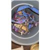 Image 2 : 2 Plastic Garbage Bins & Ratchet Straps