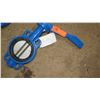 Image 2 : Qty 2 Butterfly Valves, Unused, Dark Blue