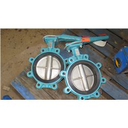 Qty 2 Heaton VF-733 Butterfly Valves, Unused