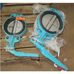 Qty 2 Butterfly Valves, Unused