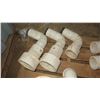 Image 2 : Contents of Pallet: Large White PVC Fittings, Approx. Qty 10