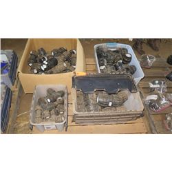 Contents of Pallet: Approx. 3 Plastic Containers & 1 Box of Misc. Fittings