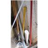 Image 9 : Large Lot of Rakes, Pitchforks, Shovels, Spade, Brooms, etc.