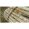 Image 8 : Qty 100 "Small" Pointed Wooden Fence Posts (83" L, 3" to 4" Dia.)