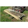 Image 1 : Qty 100 "Large" Pointed Wooden Fence Posts (8' L, 8" to 9" Dia.)