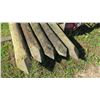 Image 2 : Qty 100 "Large" Pointed Wooden Fence Posts (8' L, 8" to 9" Dia.)