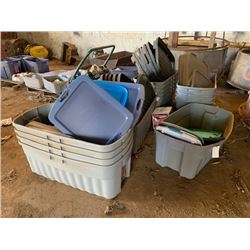 15 Large Plastic Tubs/Bins