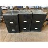 Image 1 : 3 Black Metal File Cabinets