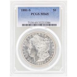 1881-S $1 Morgan Silver Dollar Coin PCGS MS65