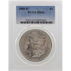 1885-O $1 Morgan Silver Dollar Coin PCGS MS63