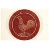 Image 2 : VINTAGE POKER CHIP MAROON / WHITE ENGRAVED