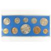 Image 2 : 1953 GREAT BRITAIN 10 COIN UNC SET FARTHING-