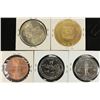 Image 2 : 5 ASSORTED CANADA TRADE DOLLARS BRILLIANT UNC