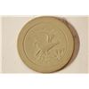 Image 2 : VINTAGE POKER CHIP OFF WHITE EMBOSSED EAGLE