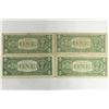 Image 2 : 4 ASSORTED 1957 $1 SILVER CERTIFICATES BLUE SEAL