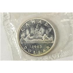 1963 CANADA SILVER DOLLAR BRILLIANT UNC
