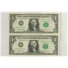 Image 1 : 2-2003-A $1 FRN'S LOW CONSECUTIVE SERIAL 'S UNC
