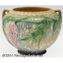 A WISTERIA BLUE AMERICAN POTTERY VASE