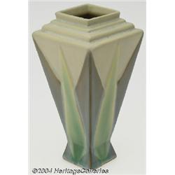 Roseville: A FUTURA AMERICAN POTTERY FOUR-SIDED VASE (Roseville)
