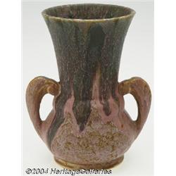 Roseville: A CARNELIAN II AMERICAN POTTERY BULBOUS VASE (Roseville)