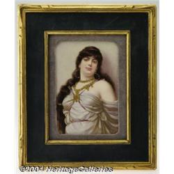 Limoges, France: A EUROPEAN CERAMIC PLAQUE