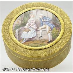 Limoges: AN ENAMEL FRENCH LIDDED BOX (Limoges)