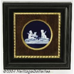 Limoges: A FRENCH FRAMED PORCELAIN PLAQUE (Limoges)
