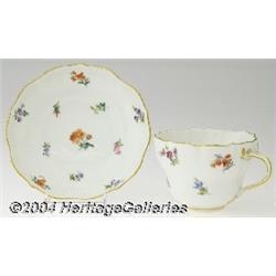 Meissen: A GERMAN PORCELAIN CUP AND SAUCER (Meissen)