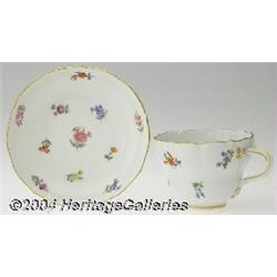 Meissen: A GERMAN PORCELAIN CUP AND SAUCER (Meissen)
