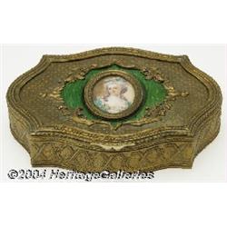 Royal Vienna: A BRONZE AND IVORY HINGED BOX (French)