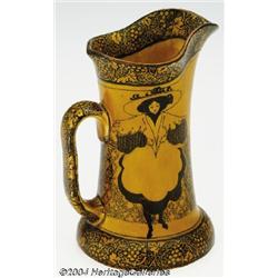 Emile Galle: AN EDWARDIAN CERAMIC PITCHER (Royal Doulton)
