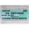 Image 3 : 2003-S SILVER MAINE QUARTER ICG PR70 DCAM