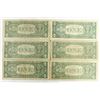 Image 2 : 6 ASSORTED 1957 $1 SILVER CERTIFICATES BLUE SEALS