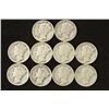 Image 1 : 10 ASSORTED 1940'S MERCURY DIMES