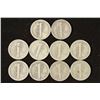 Image 2 : 10 ASSORTED 1940'S MERCURY DIMES