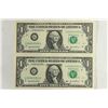 Image 1 : 2-2003-A $1 FRN'S LOW CONSECUTIVE SERIAL 'S UNC