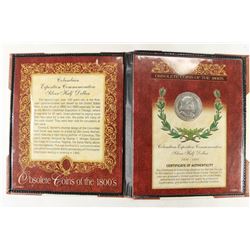 1893 COLOMBIAN EXPOSITION HALF DOLLAR IN FOLIO