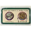 Image 1 : 1999 & 2000 US DOLLAR COIN SET, UNC 1999 SBA AND