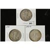 Image 1 : 1937,45 & 47-D WALKING LIBERTY HALF DOLLARS