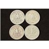Image 2 : 1943,51-D, 54 & 64-D WASHINGTON SILVER QUARTERS