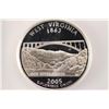 Image 1 : 2005-S SILVER WEST VIRGINIA QUARTER ICG PR70 DCAM
