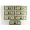 Image 1 : 7 ASSORTED 1957 $1 SILVER CERTIFICATES BLUE SEALS